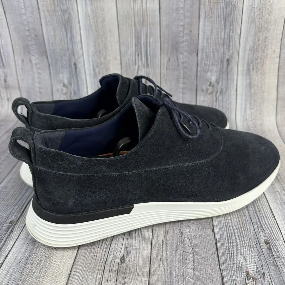Wolf & Shepherd Shoes Men's Sz 10.5 M Navy Blue Suede Crossover Longwing Oxford